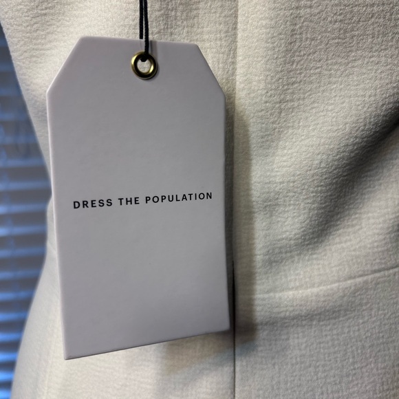 Rory Midi OFF white NWT SMALL Dress the Population$198.00 - Picture 10 of 13